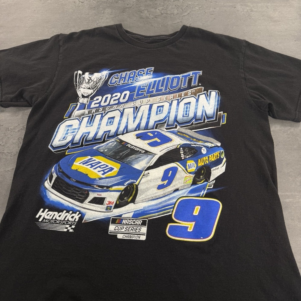 Hendrick Motorsports Chase Elliott Shirt Med Fit Small Black Nascar Racing Chevy